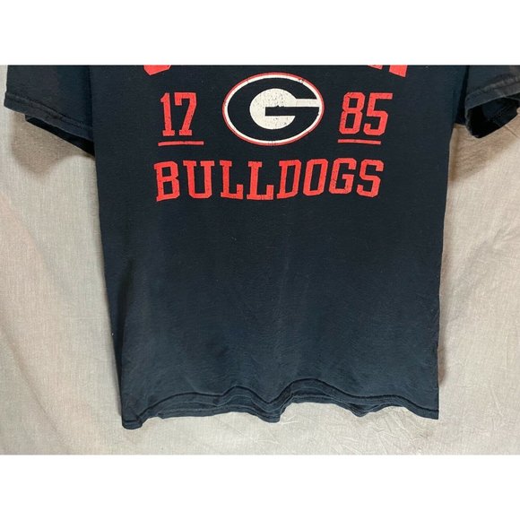 Georgia Bulldogs Russel Shirt Adult Large Black Spell Out Pullover‎ Tee Mens - Picture 3 of 8